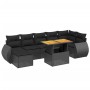 8-piece garden sofa set and black synthetic rattan cushions by , Garden sets - Ref: Foro24-3275820, Price: 560,77 €, Discount: %