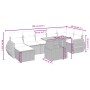 8-teiliges Gartensofa-Set und schwarze synthetische Rattankissen von , Gartensets - Ref: Foro24-3275820, Preis: 571,91 €, Rab...