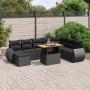 8-piece garden sofa set and black synthetic rattan cushions by , Garden sets - Ref: Foro24-3275848, Price: 600,85 €, Discount: %