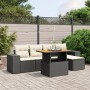 6-teiliges Gartensofa-Set und schwarze synthetische Rattankissen von , Gartensets - Ref: Foro24-3275919, Preis: 434,32 €, Rab...