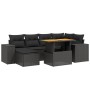 7-piece garden dining set and black synthetic rattan cushions by , Garden sets - Ref: Foro24-3275925, Price: 521,46 €, Discou...