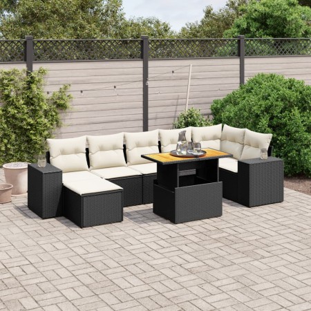 8-piece garden sofa set and black synthetic rattan cushions by , Garden sets - Ref: Foro24-3275933, Price: 568,91 €, Discount: %