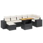 8-teiliges Gartensofa-Set und schwarze synthetische Rattankissen von , Gartensets - Ref: Foro24-3275933, Preis: 568,91 €, Rab...