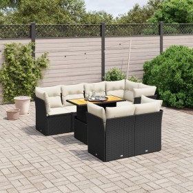 8-teiliges Gartensofa-Set und schwarze synthetische Rattankissen von , Gartensets - Ref: Foro24-3270706, Preis: 575,13 €, Rab...