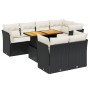 8-teiliges Gartensofa-Set und schwarze synthetische Rattankissen von , Gartensets - Ref: Foro24-3270706, Preis: 576,29 €, Rab...