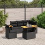 6-teiliges Gartensofa-Set und schwarze synthetische Rattankissen von , Gartensets - Ref: Foro24-3273519, Preis: 429,43 €, Rab...