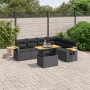 7-teiliges Garten-Essset und schwarze Kissen aus synthetischem Rattan von , Gartensets - Ref: Foro24-3273533, Preis: 508,45 €...