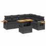 7-piece garden dining set and black synthetic rattan cushions by , Garden sets - Ref: Foro24-3273533, Price: 484,82 €, Discou...