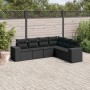 6-teiliges Gartensofa-Set und schwarze synthetische Rattankissen von , Gartensets - Ref: Foro24-3254942, Preis: 455,44 €, Rab...