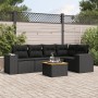 6-piece garden sofa set and black synthetic rattan cushions by , Garden sets - Ref: Foro24-3257763, Price: 445,99 €, Discount: %