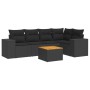 6-piece garden sofa set and black synthetic rattan cushions by , Garden sets - Ref: Foro24-3257763, Price: 445,99 €, Discount: %