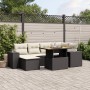 7-teiliges Garten-Essset und schwarze Kissen aus synthetischem Rattan von , Gartensets - Ref: Foro24-3272736, Preis: 506,92 €...