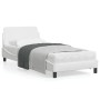 Bed frame with headboard white synthetic leather 90x190cm by , Beds and slatted bases - Ref: Foro24-373099, Price: 115,80 €, ...