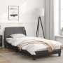 Estructura de cama con cabecero cuero sintético gris 90x190 cm de , Camas y somieres - Ref: Foro24-373101, Precio: 114,99 €, ...