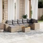 Gartensofa-Set mit beigen Kissen 8 Stück PE-Rattan von , Gartensets - Ref: Foro24-3257886, Preis: 598,12 €, Rabatt: %