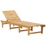 Tumbona plegable con cojín madera maciza de acacia de vidaXL, Tumbonas - Ref: Foro24-46491, Precio: 171,23 €, Descuento: %