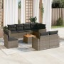 9-teiliges Gartenmöbel-Set und graue synthetische Rattankissen von , Gartensets - Ref: Foro24-3256494, Preis: 592,84 €, Rabat...