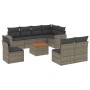 9-piece garden furniture set and gray synthetic rattan cushions by , Garden sets - Ref: Foro24-3256494, Price: 594,00 €, Disc...