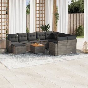 11-piece garden sofa set and gray synthetic rattan cushions by , Garden sets - Ref: Foro24-3256746, Price: 701,99 €, Discount: %