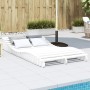 Solid white pine wood lounger 205x110x31.5 cm by , Loungers - Ref: Foro24-832589, Price: 156,71 €, Discount: %