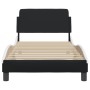 Estructura de cama con cabecero cuero sintético negro y blanco de , Camas y somieres - Ref: Foro24-373103, Precio: 106,96 €, ...