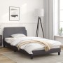 Bed frame with headboard gray synthetic leather 100x200 cm by , Beds and slatted bases - Ref: Foro24-373141, Price: 115,99 €,...