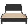 Bed frame with black velvet headboard 100x200 cm by , Beds and slatted bases - Ref: Foro24-373134, Price: 106,99 €, Discount: %