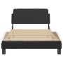 Estructura de cama con cabecero cuero sintético negro y blanco de , Camas y somieres - Ref: Foro24-373143, Precio: 108,11 €, ...