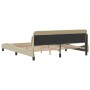 Bed frame with cream fabric headboard 180x200 cm by , Beds and slatted bases - Ref: Foro24-373230, Price: 182,20 €, Discount: %