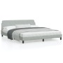 Light gray velvet bed frame with headboard 180x200cm by , Beds and slatted bases - Ref: Foro24-373232, Price: 155,93 €, Disco...