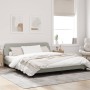 Light gray velvet bed frame with headboard 180x200cm by , Beds and slatted bases - Ref: Foro24-373232, Price: 155,93 €, Disco...