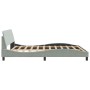 Light gray velvet bed frame with headboard 180x200cm by , Beds and slatted bases - Ref: Foro24-373232, Price: 155,93 €, Disco...