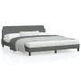 Bed frame with headboard dark gray fabric 180x200 cm by , Beds and slatted bases - Ref: Foro24-373226, Price: 146,99 €, Disco...