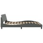 Bed frame with headboard dark gray fabric 180x200 cm by , Beds and slatted bases - Ref: Foro24-373226, Price: 146,99 €, Disco...