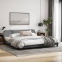 Light gray fabric bed frame with headboard 200x200 cm by , Beds and slatted bases - Ref: Foro24-373245, Price: 164,99 €, Disc...