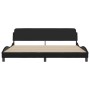 Bed frame with headboard black synthetic leather 200x200cm by , Beds and slatted bases - Ref: Foro24-373258, Price: 162,60 €,...