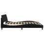 Bed frame with headboard black synthetic leather 200x200cm by , Beds and slatted bases - Ref: Foro24-373258, Price: 162,60 €,...