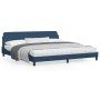 Bed frame with blue fabric headboard 200x200 cm by , Beds and slatted bases - Ref: Foro24-373251, Price: 163,99 €, Discount: %