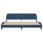 Estructura de cama con cabecero de tela azul 200x200 cm de , Camas y somieres - Ref: Foro24-373251, Precio: 164,14 €, Descuen...