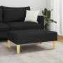 Black fabric footrest 77x55x31 cm by , Ottomans - Ref: Foro24-379555, Price: 65,19 €, Discount: %