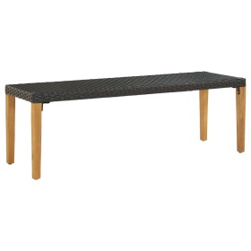 Black rattan garden bench 80 cm by vidaXL, garden benches - Ref: Foro24-46486, Price: 38,56 €, Discount: %