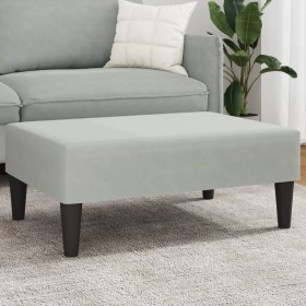 Light gray velvet footstool 77x55x31 cm by , Ottomans - Ref: Foro24-379557, Price: 71,99 €, Discount: %