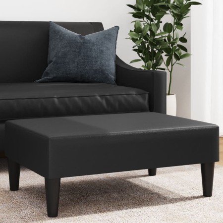 Black synthetic leather footstool 77x55x31 cm by , Ottomans - Ref: Foro24-379562, Price: 78,25 €, Discount: %