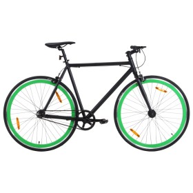 Bicicleta de piñón fijo negro y verde 700c 59 cm de , Bicicletas - Ref: Foro24-92257, Precio: 254,99 €, Descuento: %