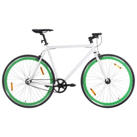 Bicicleta de piñón fijo blanco y verde 700c 59 cm de , Bicicletas - Ref: Foro24-92269, Precio: 243,99 €, Descuento: %