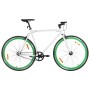 Weißes und grünes Fixed-Gear-Fahrrad 700c 59 cm von , Fahrräder - Ref: Foro24-92269, Preis: 242,98 €, Rabatt: %