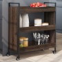 Oak brown engineered wood kitchen cart 70x30x82 cm by , Kitchen and dining carts - Ref: Foro24-842320, Price: 60,71 €, Discou...