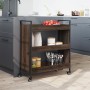 Oak brown engineered wood kitchen cart 70x30x82 cm by , Kitchen and dining carts - Ref: Foro24-842320, Price: 60,71 €, Discou...