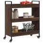 Carrito de cocina madera de ingeniería marrón roble 70x30x82 cm de , Carros de cocina y comedor - Ref: Foro24-842320, Precio:...