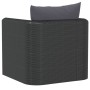 Sillón con cojines de ratán sintético negro de vidaXL, Sofás modulares de exterior - Ref: Foro24-46555, Precio: 122,91 €, Des...